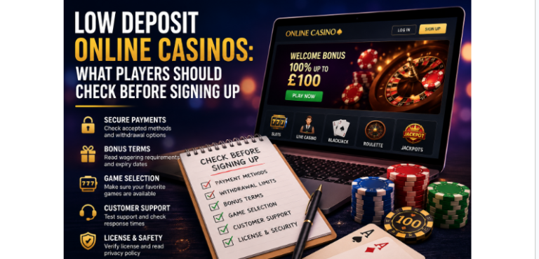 Low Deposit Online Casinos: What Players Should Check Before Signing Up - Golf News