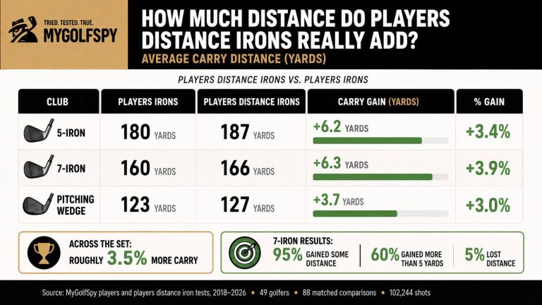 How Much Farther Do Player’s Distance Irons Go? We Looked At 102,000 Shots!